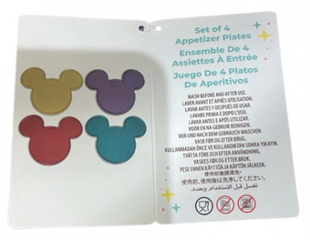 Disney Parks Mickey Mouse Icon Mousewares Appetizer Plates Set New With Tag