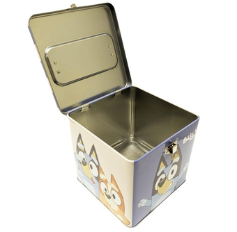 Disney Cartoon Bluey and Bingo Tin Box Officially Licensed Stack Store Carry