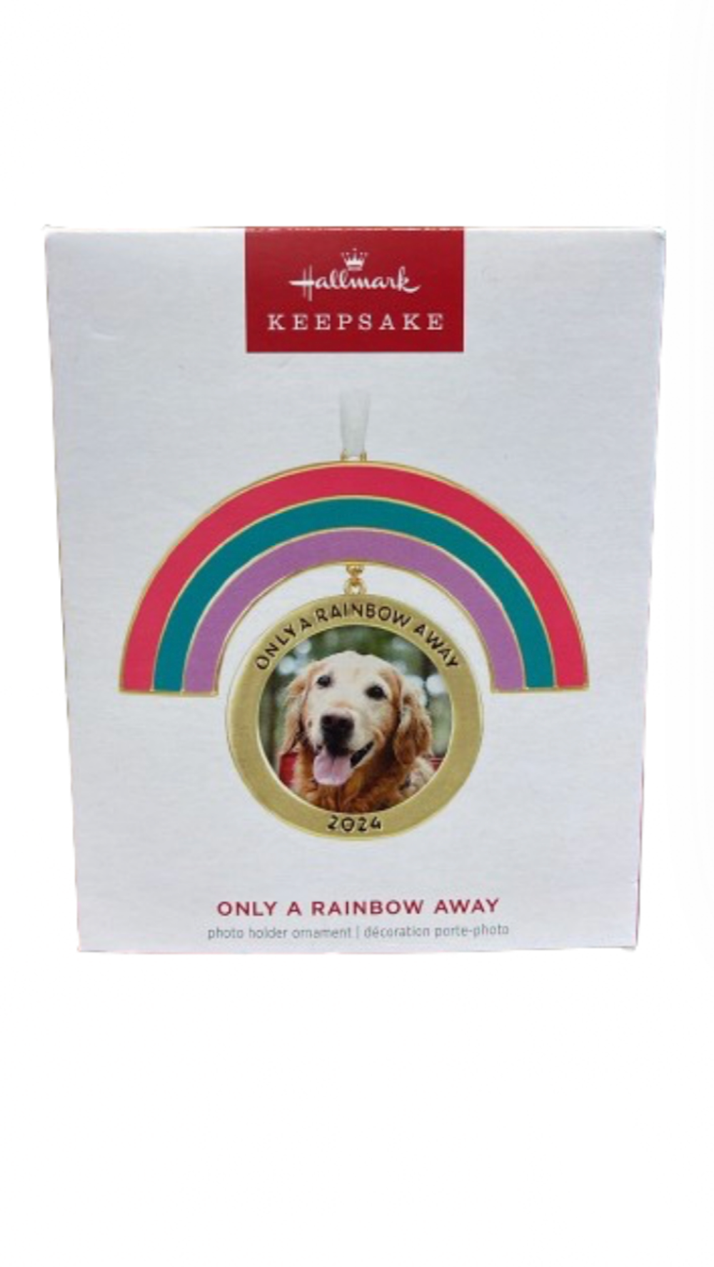 Hallmark 2024 Keepsake Only a Rainbow Away Metal Photo Frame Christmas Ornament