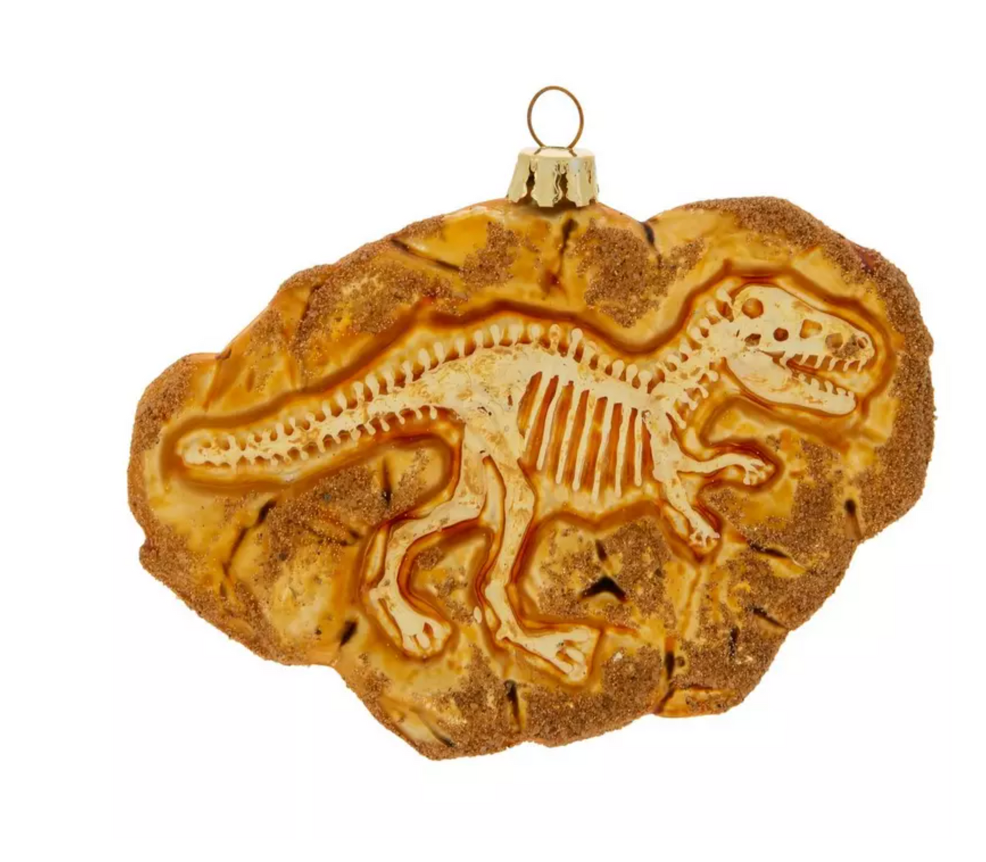 Robert Stanley Dinosaur Fossil Glass Christmas Ornament New with Tag