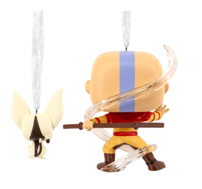 Hallmark Funko Pop Disney Avatar Aang and Momo Christmas Ornament New