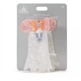 Disney Parks Halloween Minnie Cutie Ghost Hair Clip New with Tag