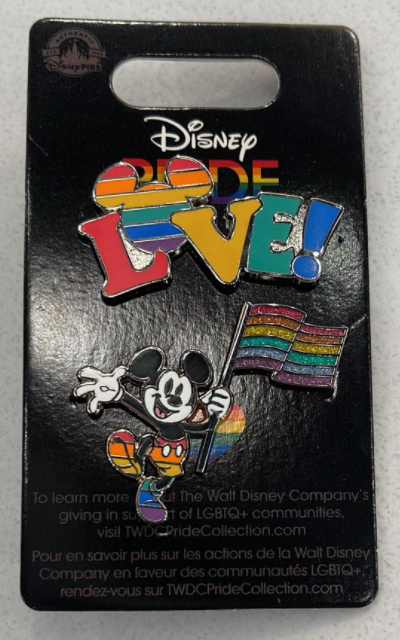 Disney Parks Pride Collection Mickey Mouse Flag Love Set Pin New With Card