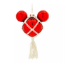 Disney Mickey Tile & Macrame Icon Glass Ball Sketchbook Christmas Ornament New