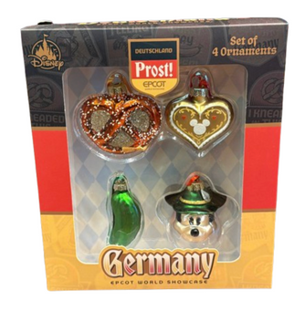 Disney Parks EPCOT World Showcase Germany Christmas Ornament Set New With Tag