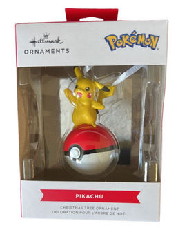 Hallmark Pokemon Pikachu with Ball Christmas Ornament New with Box