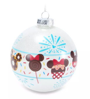 Disney Parks Mickey & Minnie Mouse Sweet Treats Ball Christmas Ornament New Tag