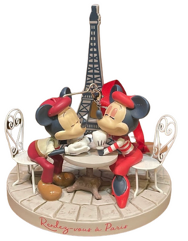 Disney Epcot France Mickey and Minnie Rendez Vous a Paris Christmas Ornament New