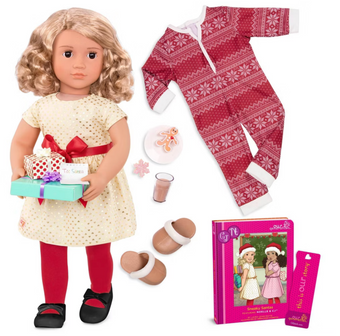 Our Generation Noelle Storybook Outfit 18" Posable Holiday Doll Toy New with Box