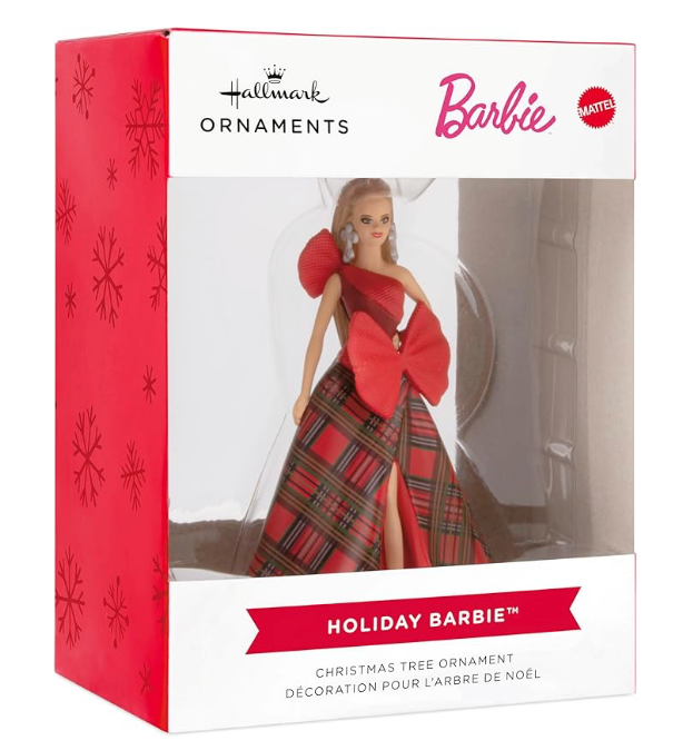 Hallmark Mattel Holiday Barbie 2024 Christmas Tree Ornament New With Box