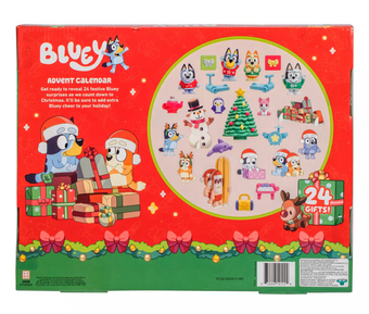 Disney Bluey Advent Calendar 4 Mini Figures Bluey Bingo Muffin Socks New