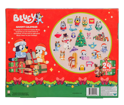 Disney Bluey Advent Calendar 4 Mini Figures Bluey Bingo Muffin Socks New