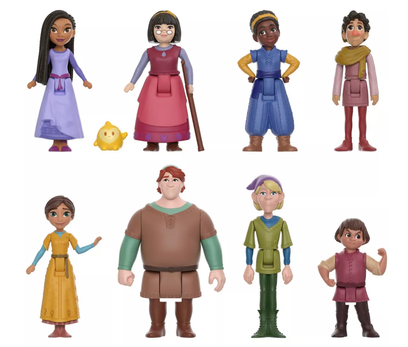 Disney 100 Wish The Teens Pack of 8 Posable Mini Dolls & Star Figure New w Box