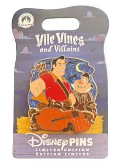 Disney Parks Gaston and LeFou Vile Vines and Villains Limited Pin New With Card