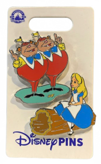Disney Parks Tweedle Dee Tweedle Dum Alice in Wonderland Pin New With Card