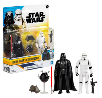 Star Wars Darth Vader and Stormtrooper Action Figure Set - 2pk Toy New With Box