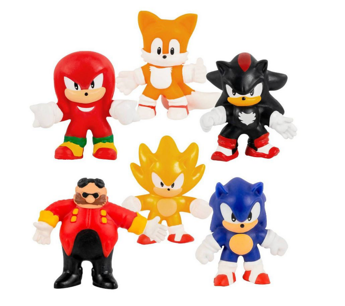 Goo Jit Zu Sonic the Hedgehog Super Squishy Mini Figure Set - 6pk New With Box