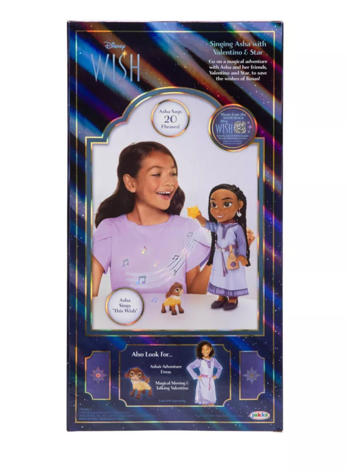 Disney 100 Wish 14inc Singing Asha with Valentino & Star Large Doll New with Box