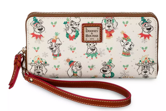 Disney Parks Disney Dogs Santa Paws Dooney & Bourke Wristlet Wallet New With Tag