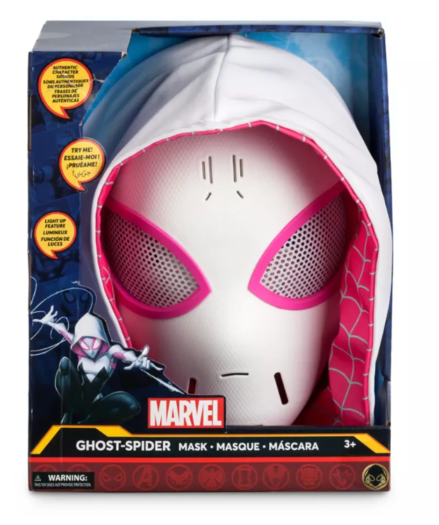 Disney Parks Ghost-Spider Light-Up Mask Across Spider-Verse New With Box