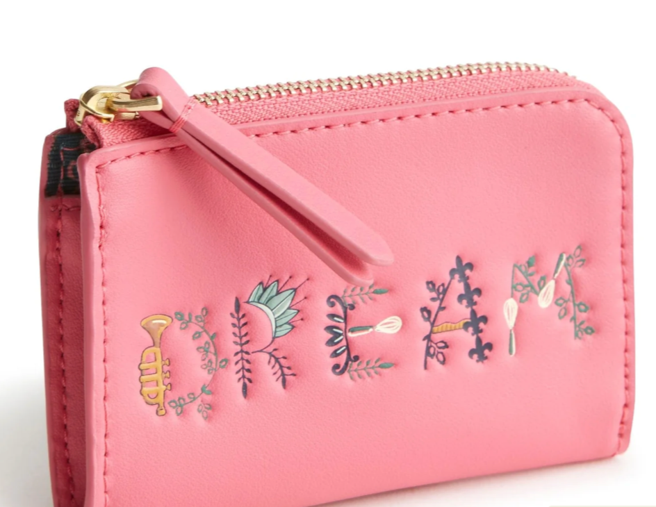 Vera Bradley Disney Zip Card Pouch Tiana On Fruit Dove Leather New With Tag