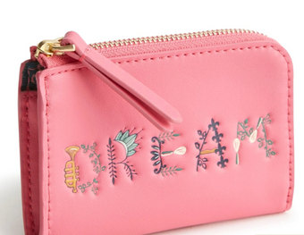 Vera Bradley Disney Zip Card Pouch Tiana On Fruit Dove Leather New With Tag