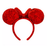 Disney Parks Minnie Red Sequined Ear Holiday Headband for Adults New with Tag