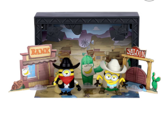 Illumination's Minions & Monsters Figure 2-pack Old Western Sound Stage Toy New