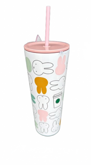 Starbucks X Miffy Limited Edition 26oz Stainless Steel Cold Cup with Straw New