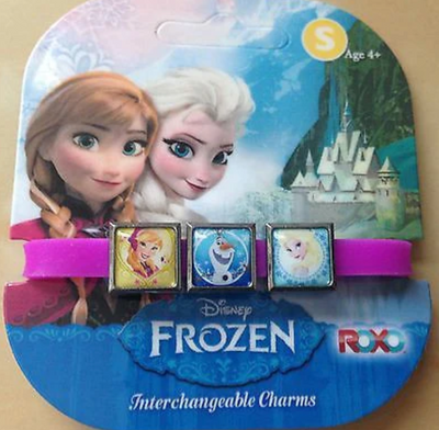 disney frozen elsa anna olaf and sven bracelet with 3 charms new card
