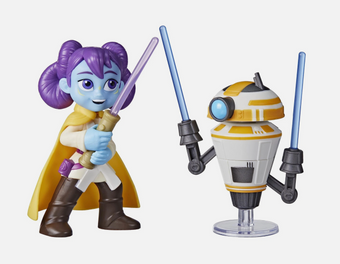 Disney Star Wars Pop Up Lightsaber Duel Lys Solay Training Droid Action Figures