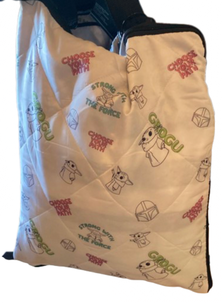 Disney Parks Star Wars Yoda The Child Reversible Picnic Blanket Tote Bag New