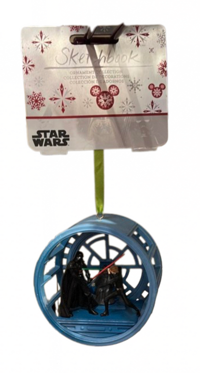 Disney Sketchbook Star Wars Luke Skywalker Darth Vader Duel ROTJ Ornament New