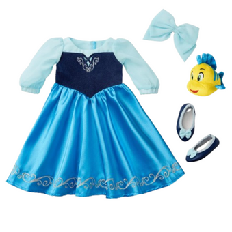 American Girl Disney Ariel Day Dress Flounder Accessories for 18inch Dolls New