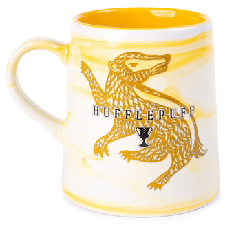 Universal Studios Harry Potter Hufflepuff Ornate Emblem Coffee Mug New W Tag