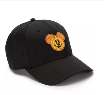 Disney Parks WDW Mickey Pumpkin Jack-o'-Lantern Halloween Baseball Cap Adult New