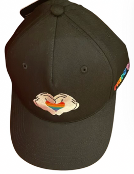 Disney Parks Mickey Mouse Heart Hands Baseball Hat Cap Pride Collection New Tag