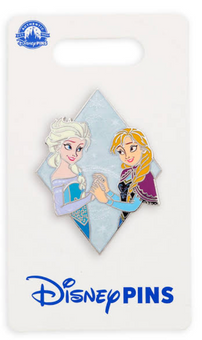 Disney Parks Frozen Anna and Elsa Diamond Pin New With Tag