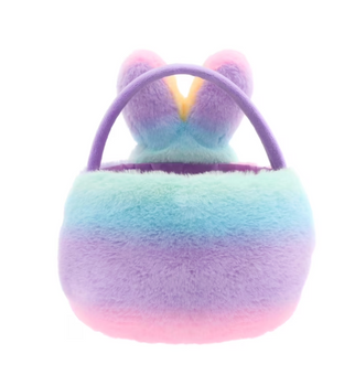 PEEPS Rainbow Bunny Plush Easter Basket New with Tag
