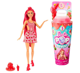 Barbie Pop Reveal Fruit Series Watermelon Crush Doll, 8 Surprises New with Box