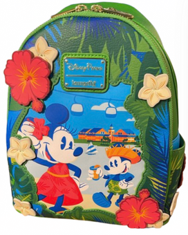 Disney Parks Caribbean Beach Resort Mickey Minnie Loungefly Backpack New w Tag