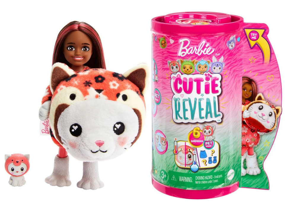 Barbie Cutie Reveal Kitten as Red Panda Costume Chelsea Doll Toy New with Box
