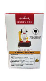 Hallmark Keepsake 2025 Peanuts 75th Hello Snoopy! Christmas Ornament w Sound New