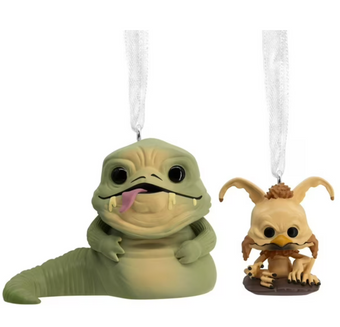 Hallmark Jabba Hutt & Salacious Crumb Christmas Funko Pop! Ornament New W Tag