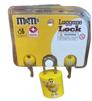 M&M's World Character 2026 Yellow Luggage Lock With 2 Keys New Sealed