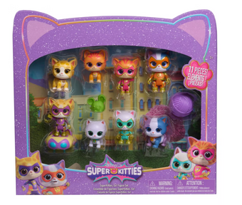 Disney SuperKitties Go! Figure Stuffed Animal Set - 11pk: Variety Pack Cats New