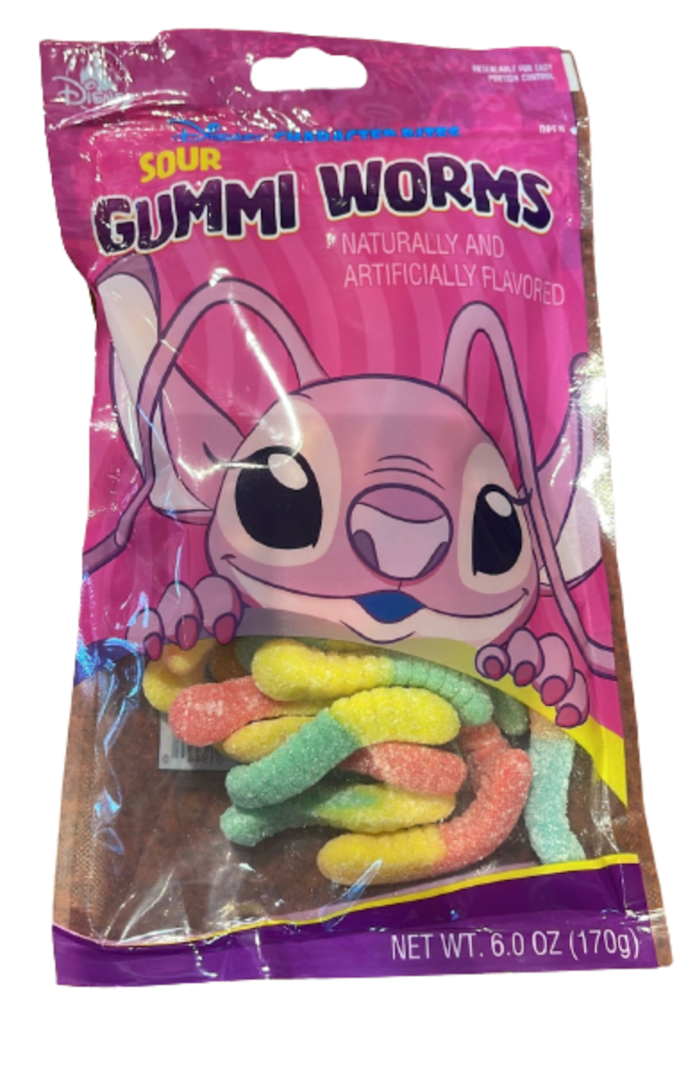 Disney Parks Sour Gummi Worms Disney Characters Fun to Share 6 OZ New Sealed