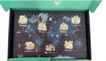 Disney D23 2022 Around the World of Disney Parks Collector Limited Pin Set New