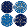 Disney Parks Mickey Icon and Hanukkah Patterns Salad Plate Set New with Tag