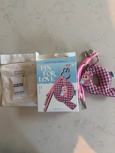 Pop Mart Labubu The Monsters Pin for Love Letter Pendant Q Keychain USA New